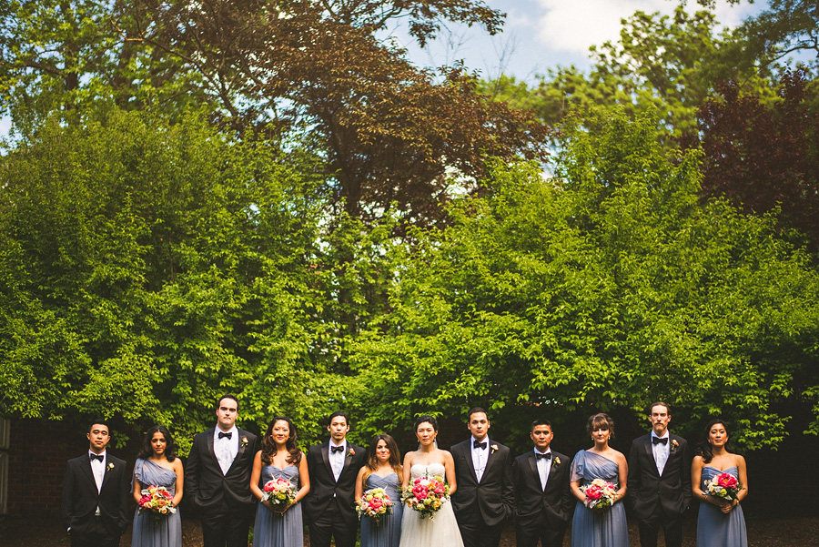 bridal party creative photo