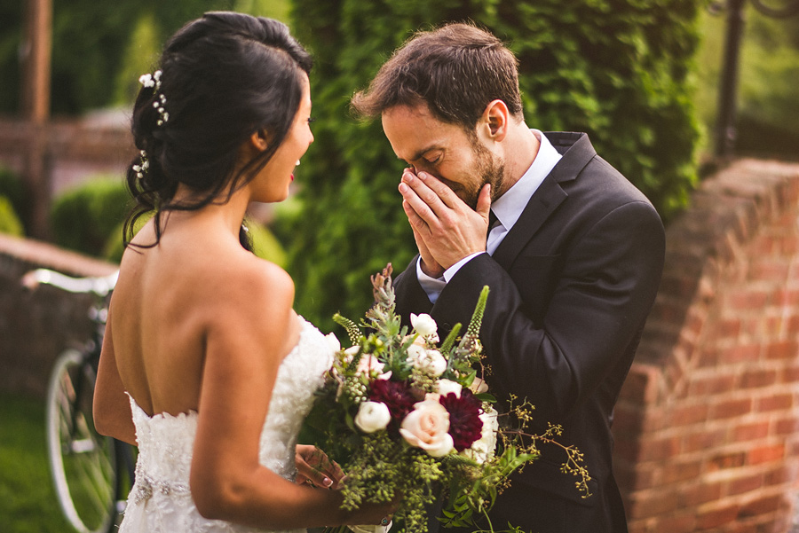 groom crying