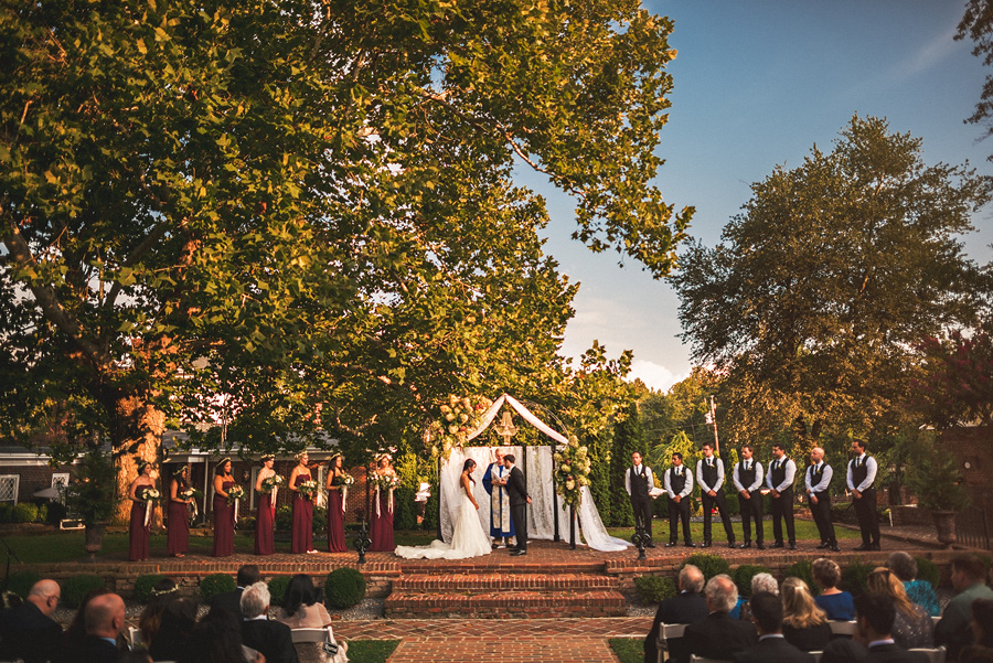 wedding ceremony at mankin mansion