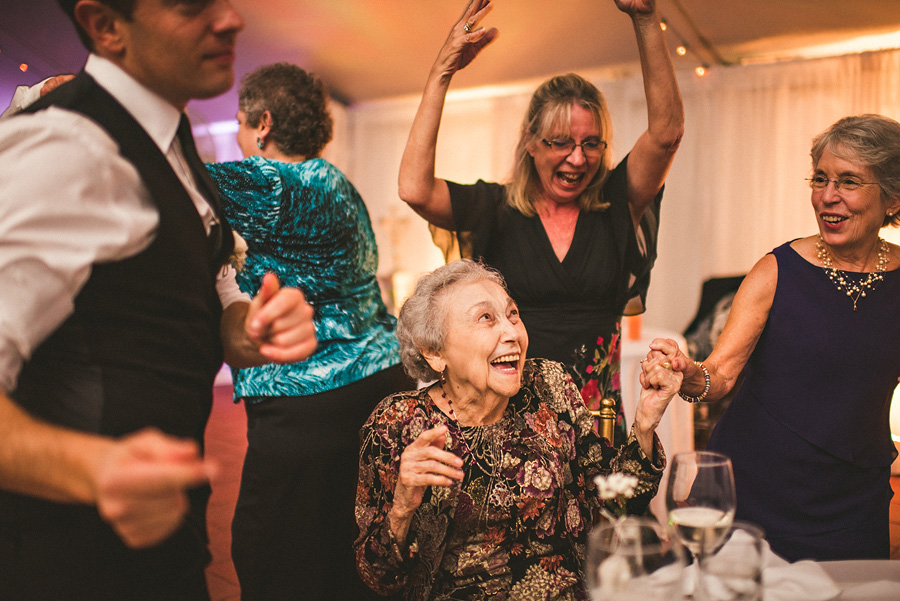 grandmother having fun dancing
