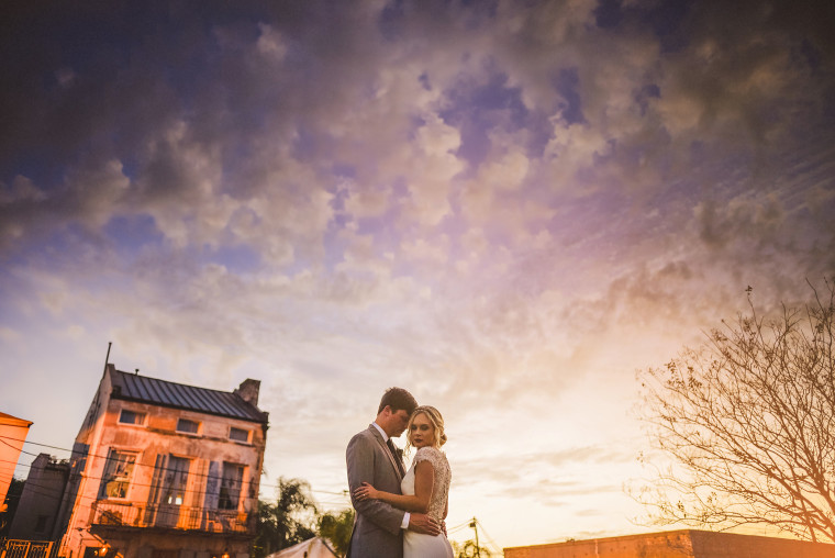 15 beautiful sunset in new orleans outside of race and religous wedding venue
