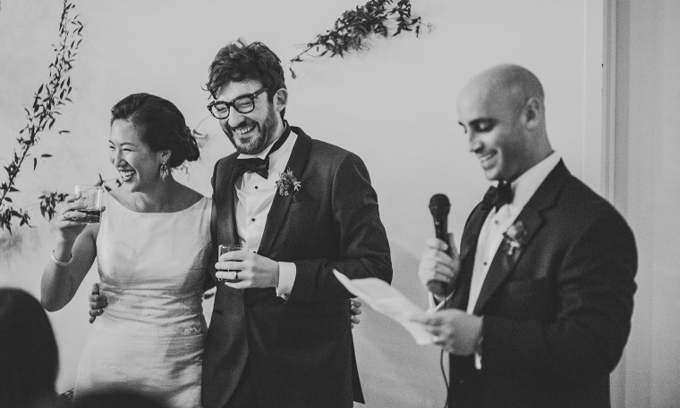 best man giving a toast